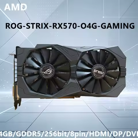 ASUS AMD Radeon RX 570 STRIX-RX570-O4G-GAMING 4GB GDDR5 256bit Graphics Card for HDMI DVI DP 8pin Du