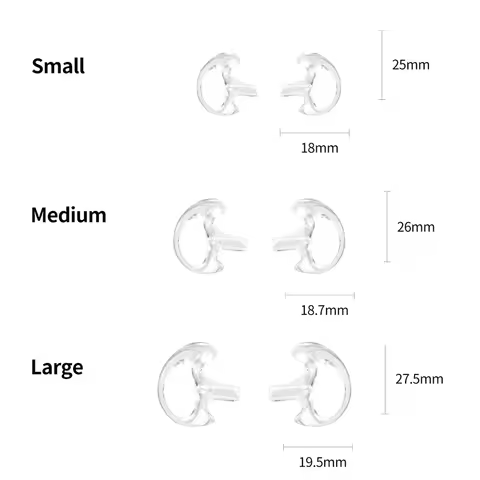 Soft Silicone Ear Mold Kit for Acoustic Coil Tube, Ear Mold, Ear Surveillance, Universal Earpiece, 7
