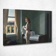 Art reproduction  One Night Edward Hopper eho34 รูปติดผนัง ภาพที่มีชื่อเสียง ภาพพิมพ์รายละเอียดคมชัด