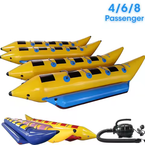 Banana Boat Towable Boat Tube Ride Sitting Inflatable Banana Boat 4/6/8 Passenger Inline Elite Class