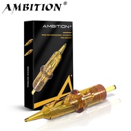 Ambition Golden Armor Tattoo Cartridge RL Round Liner Disposable Sterilized Safety Tattoo Round Shader RS Cartridges for Cartridge Machine Pen Grip 20pcs