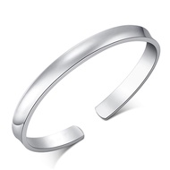 Silver Bracelet S999 Sterling Silver Bracelet Women Open Glossy Silver Bracelet Concave Men Silver B