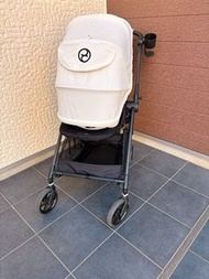 Cybex MELIO 嬰兒車，最大承重 15 公斤，白色帆布，潔淨，碳纖維