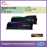 G.SKILL DDR5 TRIDENT Z5 RGB 6000MT/s Intel XMP | 2x32GB 1.40V 32-38-38-96 F5-6000J3238G32GX2-TZ5RK [MM 4072]