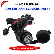 For Honda CRF300L CRF300 L CRF 300 250 L CRF 300L 250L CRF250L Rally Accessories Dual USB Fast Char