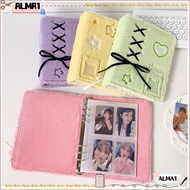 ALMA Photocard Holder, A5 Ballet-Style Photo Albums, Ribbon Bow Plush Girls Star Photo Card Collecto