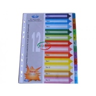 Dividing 12-color plastic files, numbered