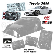 Team C Toyota GR86 1/10 Clear Body Shell Rc Drift Rally