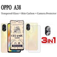 OPPO A38 Ceramic frosted soft film for OPPO A3 8 A98 A58 A78 4G A58 A78 5G 3 in 1 Camera Lens Screen Protector and back film