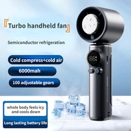 Taoxilife Portable Semiconductor Refrigeration Handheld Fan 100 Speed High-speed Turbo Fan 6000mAh O