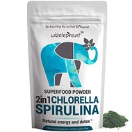 2 in 1 Chlorella &amp; Spirulina Powder. Non-GMO. Chlorophyll 100% USA Original