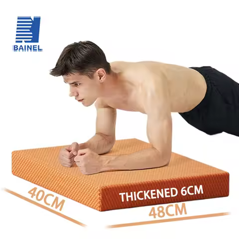 TPE Yoga Balance 6cm Mat Fitness Yoga Equipment Adult Plank Kneeling Mat Yoga Core Training Thickene