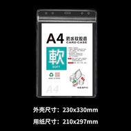 Transparent Transparent Extra Large Waterproof A5 Soft Card Holder A4 Display Listing A6 ID File Pro