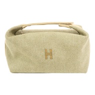 HERMES 帆布Bride-a Brac Cabriole GM銀扣手挽袋