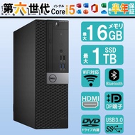 HDMI DP デスクトップパソコン Windows11 DELL 第6世代 Corei5 中古パソコン 新品メモリ8GB+SSD256GB Bluetooth DVD MS Office2021 中