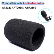 1pcs Filter Windscreen Microphone Foam Tips For Audio-Technica AT2020 ATR2500 AT2035 Black Mic Repla