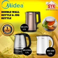 SYK Midea Double Wall Jug Kettle Electric Kettle Boiling Water Kitchen Home Appliance Cerek Pemanas Air