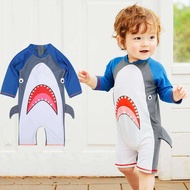 Toddler Baby Swimwear Adorable Shark Decor One-piece Swimsuit for Baby Boys