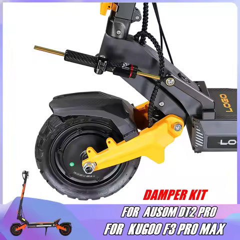High-Speed Stabilizer for KUGOO F3 PRO MAX & AUSOM DT2 PRO Electric Scooter Steering Damper Set To E