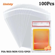 UMISTY 100 Sheets PSA BGS Card Brick Film, Durable Strong PSA BGS Slab Sleeve,  Transparent Waterpro