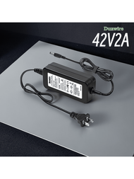 Duxwire 42v2a 鋰離子電池充電器,適用於醫療器械,36v電池包滑板車,電動滑板,電動自行車,電動單輪車。附帶美規電源線和dc插頭。尺寸：5.5cm * 2.5cm