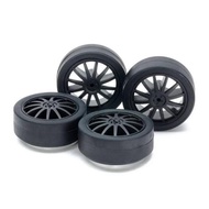 TAMIYA 15534 LOW FRICTION LOW-PROFILE TIRES [26MM] & CARBON WHEELS [ FIN ]