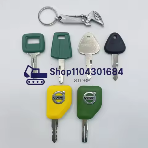 5PCS Ignition Keys for Vol-vo Excavator Keychain for C001/777/11039228 Excavator Key EC55 60 210 290