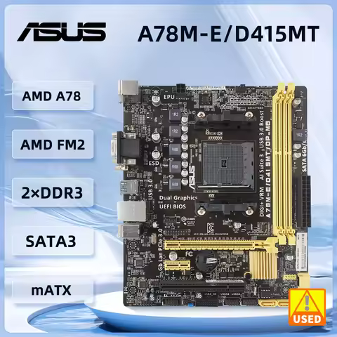 ASUS A78M-E Motherboard A78M-E/D415MT AMD A78 Socket FM2/FM2+ DDR3 16GB support AMD A10-6700 A10-679
