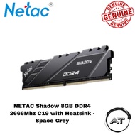 NETAC Shadow 8GB DDR4 2666Mhz C19 with Heatsink RAM - Space Grey