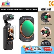 K&F FILTER ND2-32 NANO-X KF01.2544 ฟิลเตอร์ แอคชั่นเเคม DJI Osmo Pocket 3 ฟิลเตอร์เคลือบนาโน