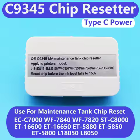C9345 Chip Resetter For Epson L18050 L8050 WF-7830 7840 7820 7845 C8000 C58000 C7000 ET-5850 Mainten