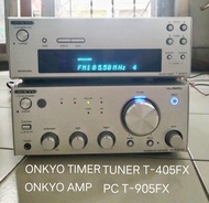 ชุดเครื่องเสียง Hifi Mini compo คอมโปร ONKYO AMP A905FX 70W +70W และPROGRAM TIMER FM AM TUNER T405FX