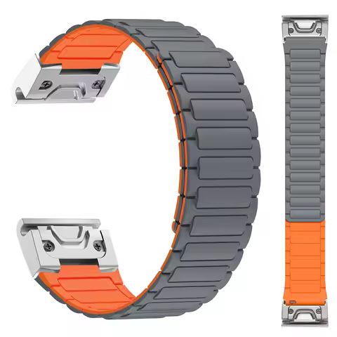 26mm Magnetic Silicone Strap for Garmin Band Fenix 8 7X 7 Pro Fenix 6X 5X 5Plus Tactix 7 Enduro 3 2 