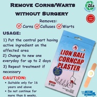 Lion Ball Corncap Plaster Removal Corn, Callus, Warts 1 pack exp: 1/2027
