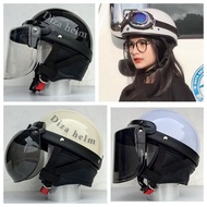 Helm Chips Cetok Retro polos-Helm Chips Resleting