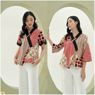 Atasan Blouse Batik Wanita Lengan Panjang Model Kimono, 262 SMP / 267