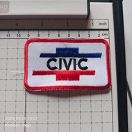 Civic embroidery patch emblem