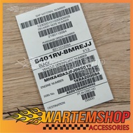 AGYA AND AYLA BARCODE STICKER car sticker