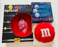 [一套] 全新 未拆 M&amp;Ms M&amp;M's mouse mouse pad optical mouse 滑鼠 滑鼠墊 notebook apple Dell Logitech samsung 紅色