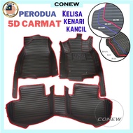 Perodua Kancil/ Kelisa/ Kenari Luxury Custom Made Carmat Carpet PU Leather 5D Car Floor Mat Karpet K