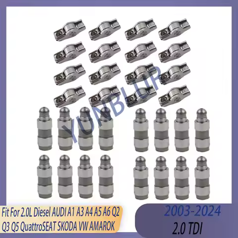 Engine Parts 16x Valve Lifter 16x Rocker Arm Kit Fit 2.0 L T Diesel 03-24 For AUDI A1 A3 A4 A5 A6 Q2