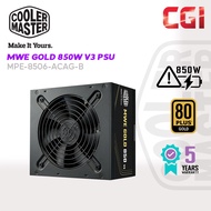 Cooler Master MWE Gold 850W V3 ATX 3.1 Non-Modular PSU - MPE-8506-ACAG-B
