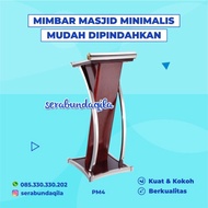 Mimbar Minimalis PM4, Mimbar Stainless HPL, Podium Masjid