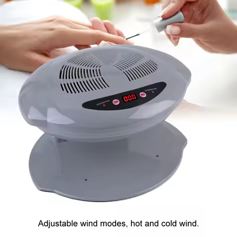 Nail Dryer Machine Nail Dryer Nail Polish Dryer 2 in 1 Grey Cool/Warm Air Blow Temperature Sensor Na