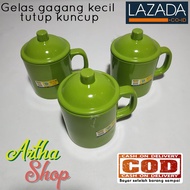 3pcs Gelas Gagang Kecil tutup kuncup melamin 360ml Golden Dragon B0203C gelas minum
