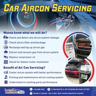 Car Aircon Servicing with professional equipment FOR Cooler car aircon function