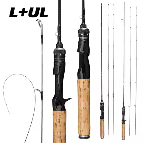 Ultralight L/UL 2 Top Tips Soft Tail Carbon Solid Surfing Fishing Rod 1.65/1.8M Spinning Casting Boa