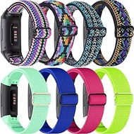 ShuYo 8 Pack Bands Compatible with Fitbit Charge 4 / Charge 3 / Charge 3 SE, Adjustable Replacement Watch Bands Fitness Sport Band Wristband for Women Men