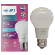 PUTIH Philips MyCare LED Light 6W White LED Bulb My Care White