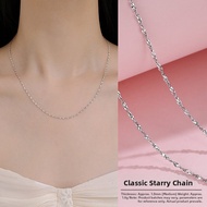 Platinum PT950 Necklace Womens 18K White Gold Fine Length Adjustable Choker Necklace Versatile Plain